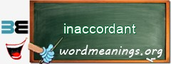 WordMeaning blackboard for inaccordant